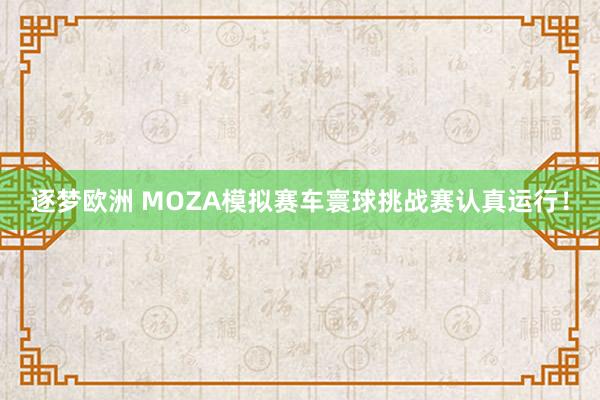 逐梦欧洲 MOZA模拟赛车寰球挑战赛认真运行！