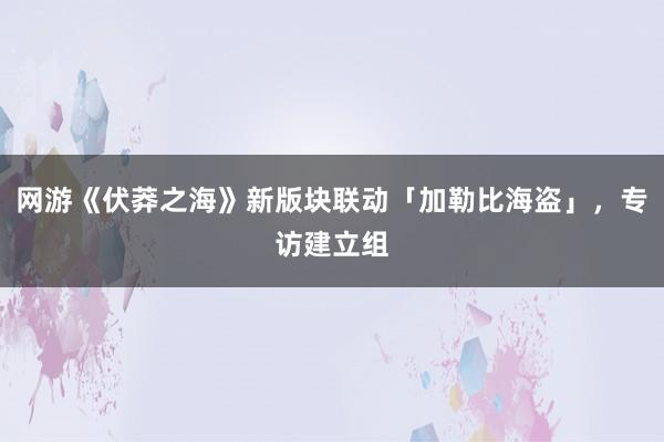 网游《伏莽之海》新版块联动「加勒比海盗」，专访建立组